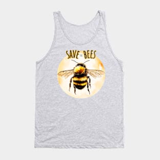 Save the Bees with Moon In Background Tank Top